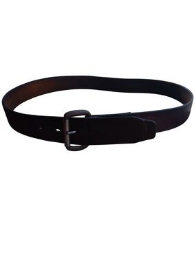 Vintage Rugged Mens 36 Medium Brown Beaten Strap Leather Belt
